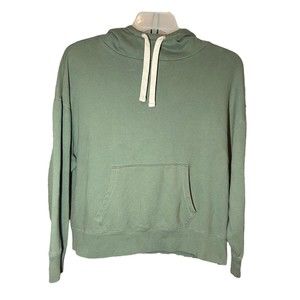 Gap Hoodie High Collard Green Hooded Sweater Front Pockets Women’s Size Large